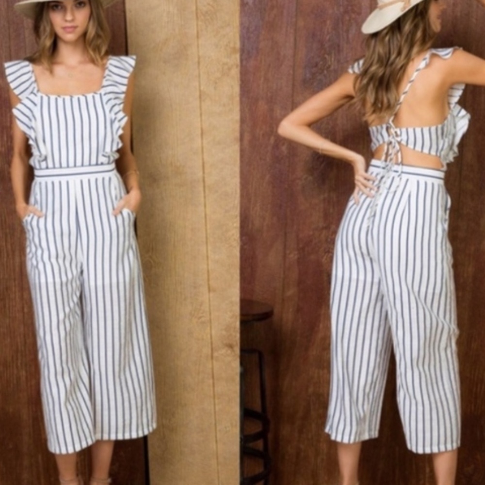 STRIPED JUMPSUIT - Picture 2 of 2
